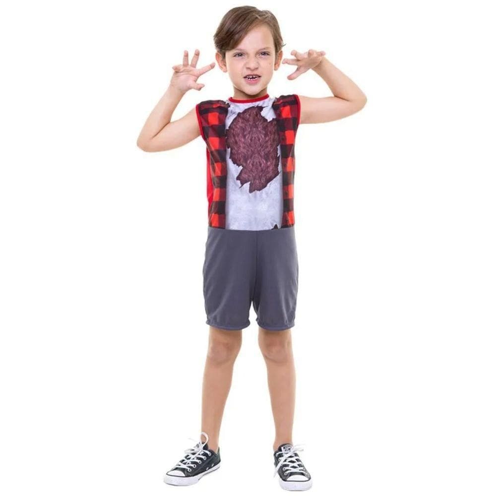 Fantasia Halloween Lobisomem Pop Infantil Tamanho G