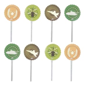 Topper Para Docinhos Exército Camuflado - 8 Unidades
