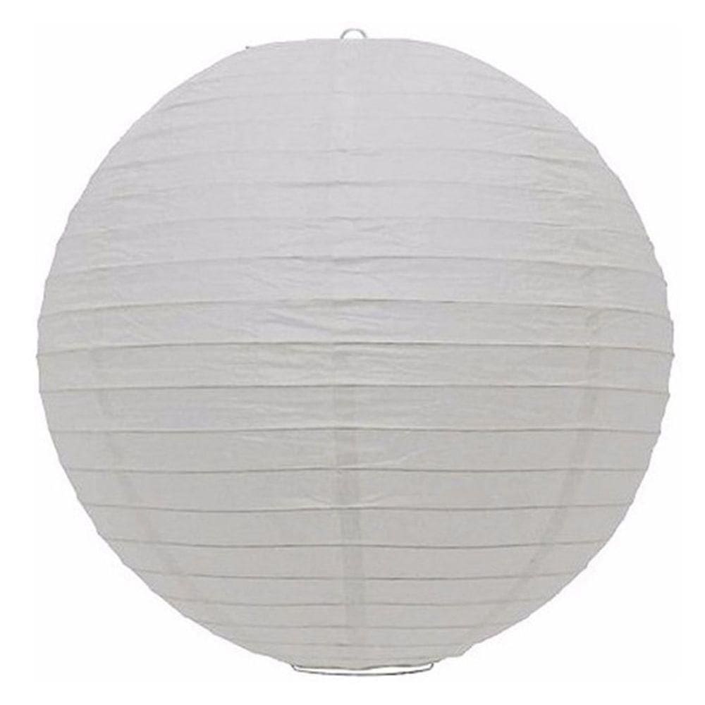Lanterna Luminária Oriental De Tecido Branca - 30cm