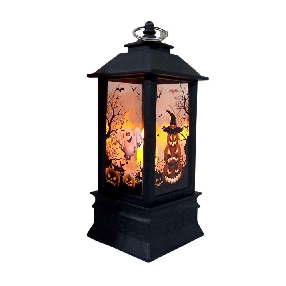 Lanterna De Halloween Com Led Laranja