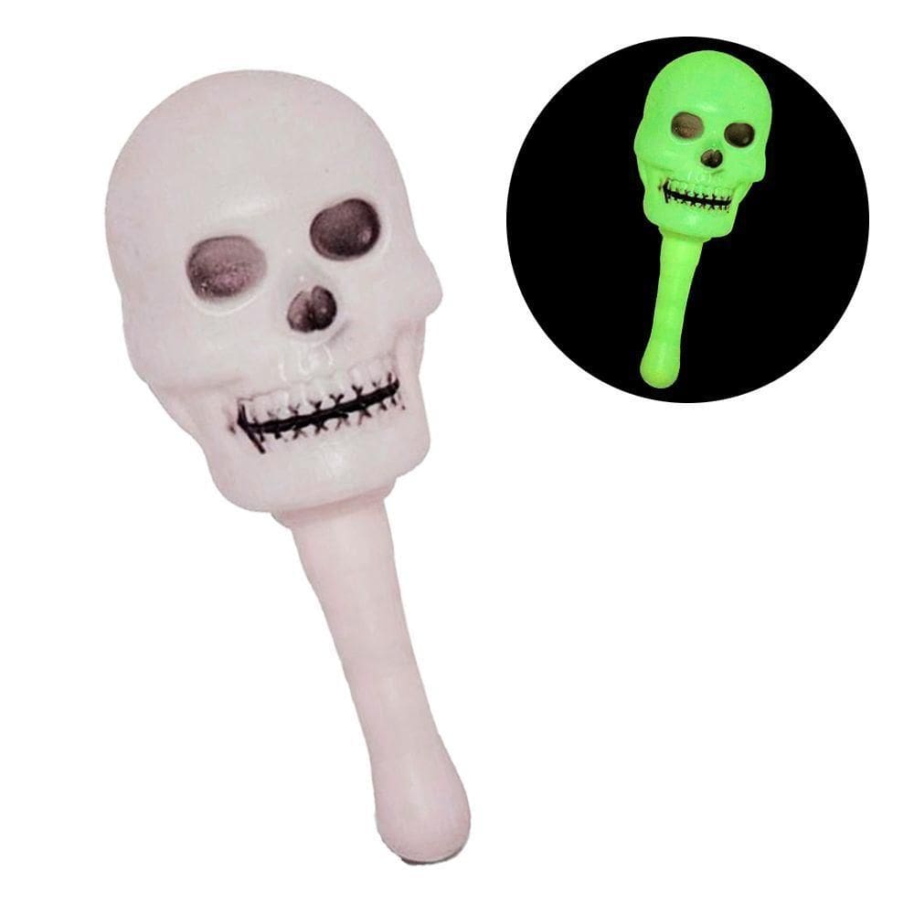 Maraca De Halloween Caveira Neon