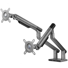 Suporte Para Monitor Até 32 Articulado Duplo Com 2 Saídas Usb Octoo Clipsmart-design- 2 Titanium