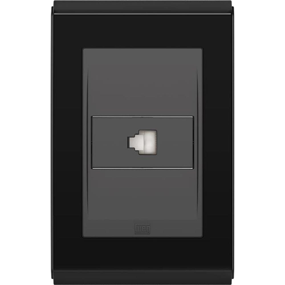 Tomada Rj11 4 Fios Refinatto Preto
