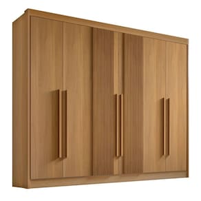 Guarda Roupa Casal 6 Portas 7 Gavetas - Athos Ripado-Cinamomo - Móveis D`Doro
