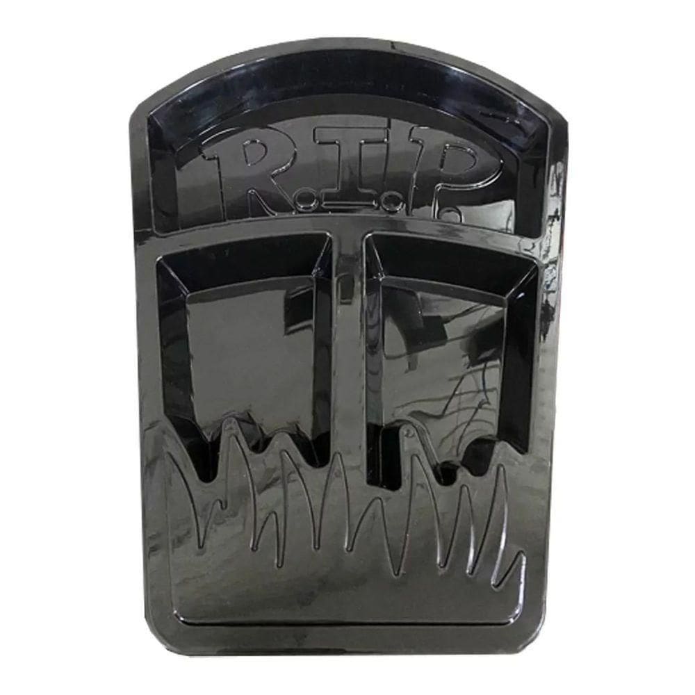 Petisqueira De Plástico Lápide Rip Halloween Preto