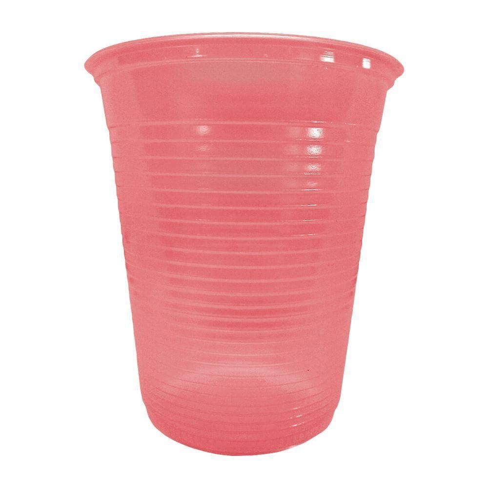 Copo Descartável Vermelho Neon - 200ml - 50 Unidades