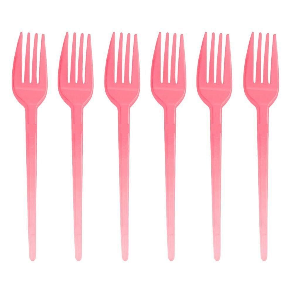 Garfinho Descartável Rosa Neon - 50 Unidades