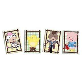 Cartaz Decorativo Fazendinha 31cm X 21cm - 4 Unidades