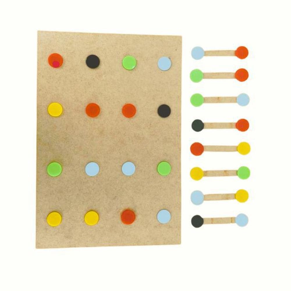 Tabuleiro Com Pontos De Cores Em Acrílico E Mdf