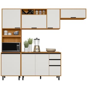 Cozinha Modulada 4 Pecas 260 cm Raven Freijo Off White PLN