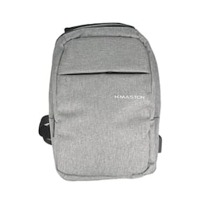 Mochila Transversal Unissex Com Saída USB Cinza