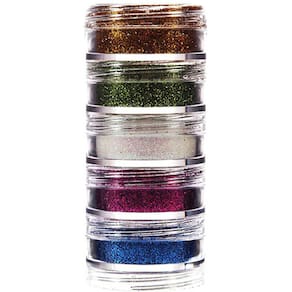 Pintura Facial Em Pó Glitter 4G 5 Cores Kit Com 05Un