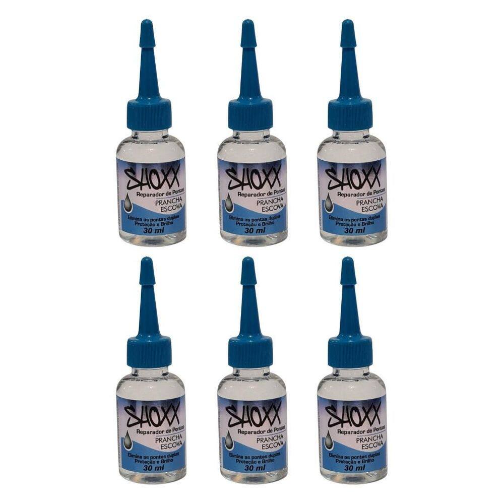 Reparador De Pontas Shoxx Prancha Escova 30Ml - Kit Com 6Un