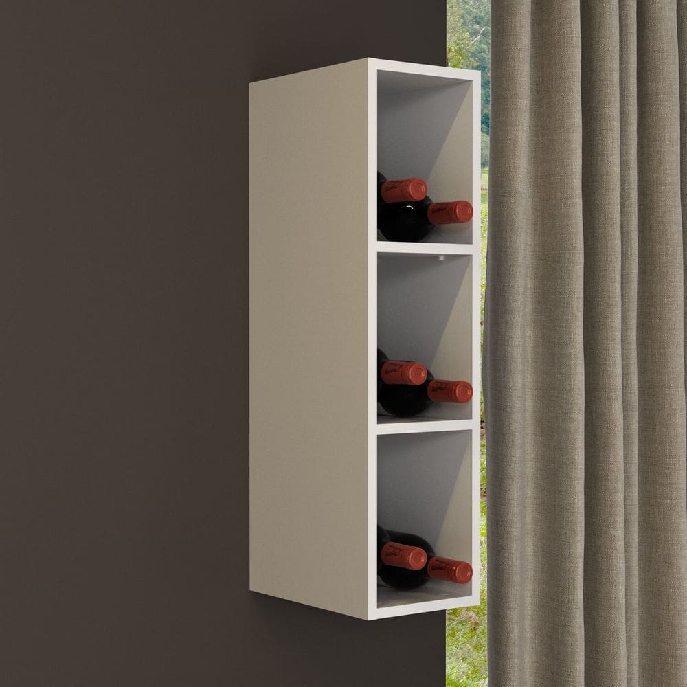 Nicho Aéreo 20cm em Mdf com 3 Prateleiras Branco