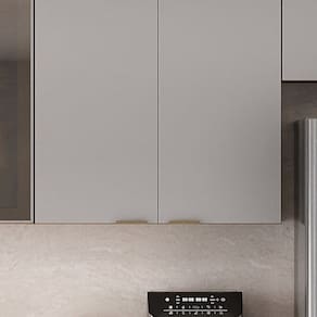 Armário 80cm 2 Portas Mdf Dobradiças Slow Motion Lumina Itatiaia Cinamomo/Cinza