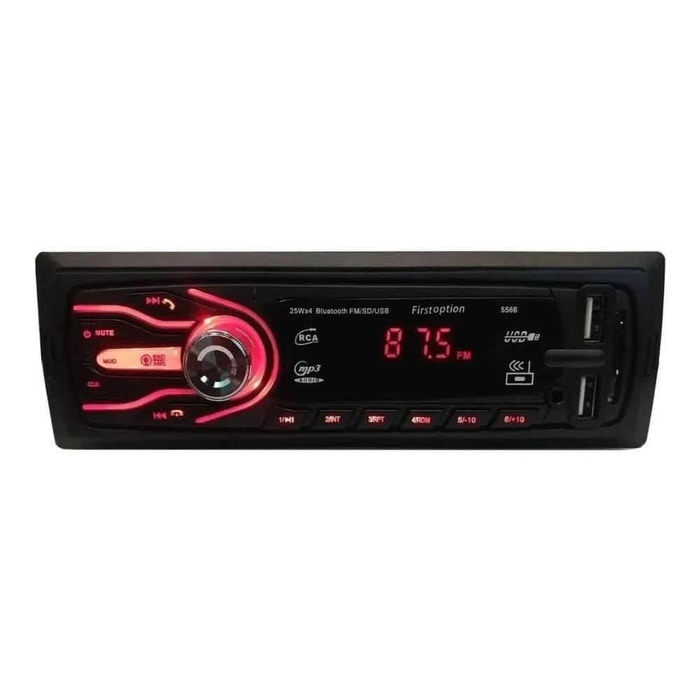 MP3 Automotivo First Option 5566 BT 1 Din Bluetooth