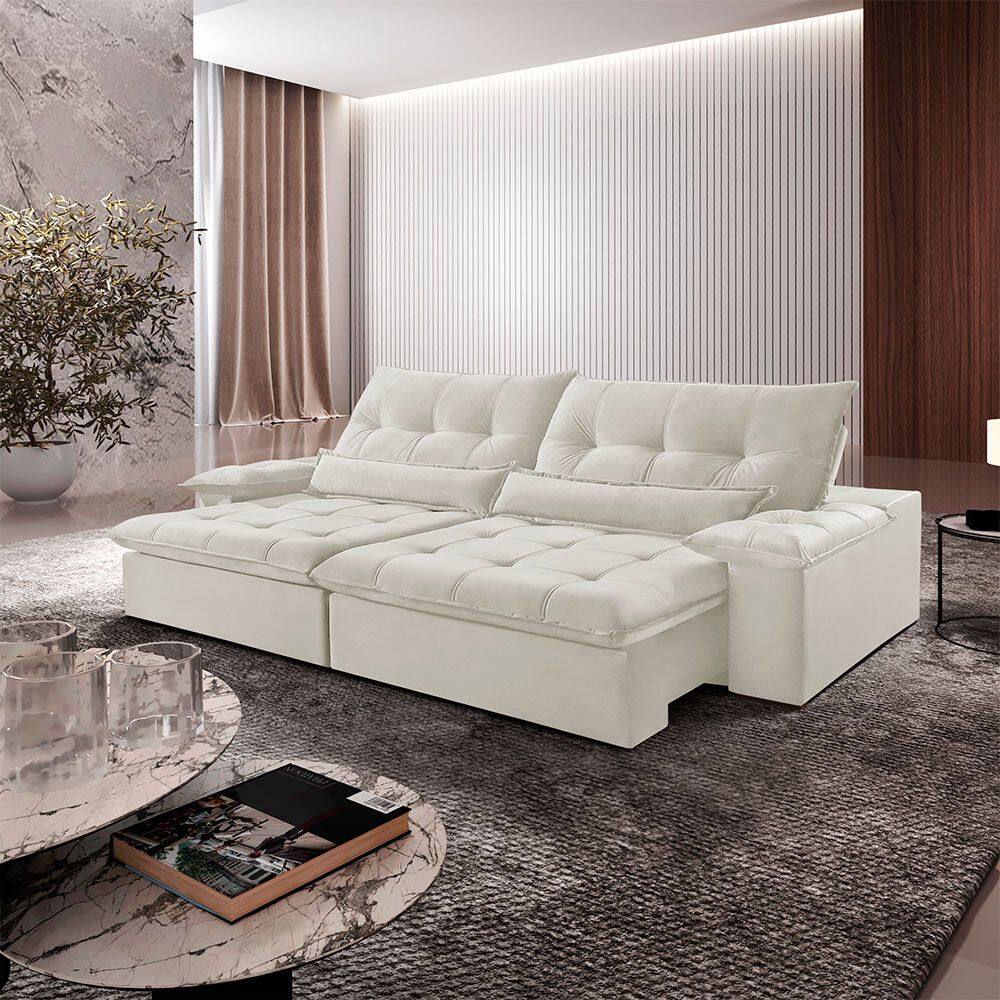 Sofá Nivus Linho 02 Módulos de 120cm B25cm Meu Sofá Online