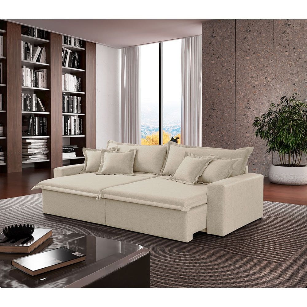 Sofá Montreal Linho 02 Módulos de 80cm B25cm Meu Sofá Online