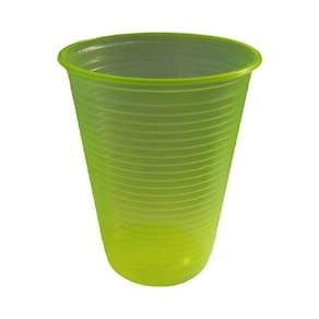 Copo Descartável Neon Amarelo Para Festa - 200ml - 50 Unidades