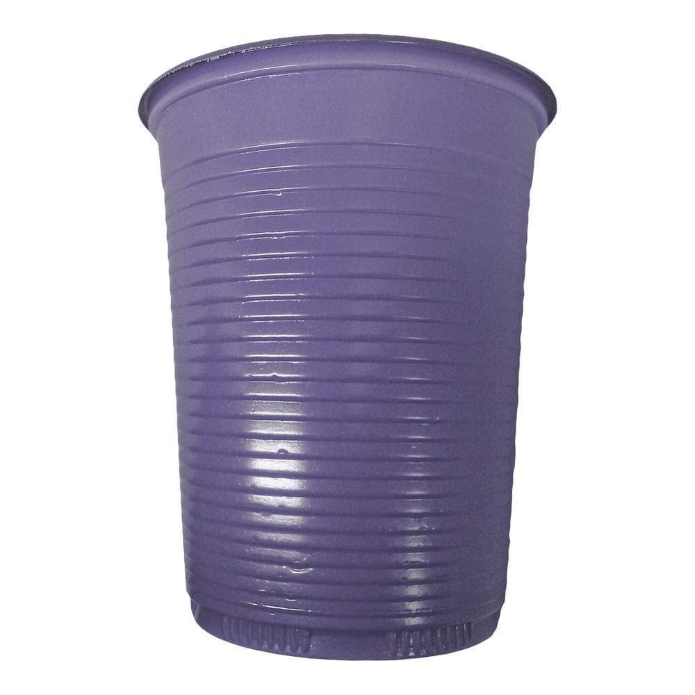 Copo Descartável Roxo De Festa - 200ml - 50 Unidades
