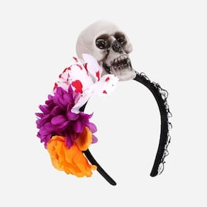 Tiara Véu De Noiva Caveira Halloween
