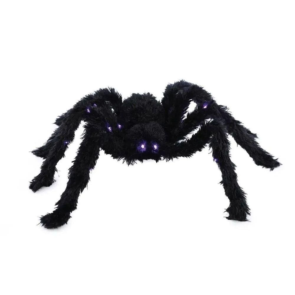 Decoração Halloween Aranha Cobalt De Veludo Com Luz