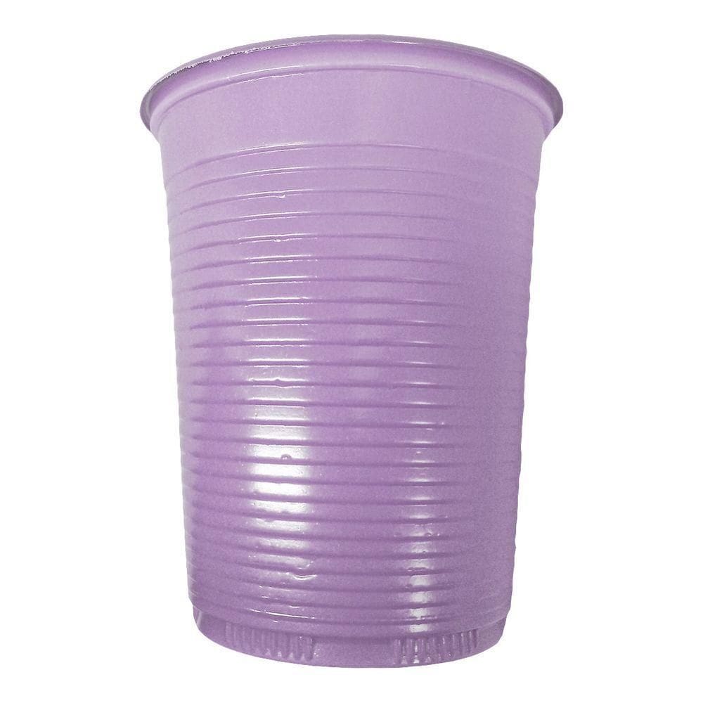 Copo Descartável Lilás De Festa - 200ml - 50 Unidades