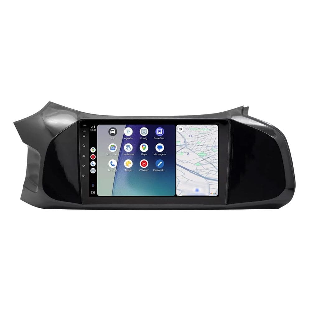 Central Multimídia Onix 2012 2013 2014 2015 2016 Svart Tela de 9" 2GB de RAM Android Auto e Carplay + Câmera de ré
