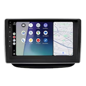 Central Multimídia Novo Onix 2020 2021 2022 Svart Tela de 9" 2GB de RAM Android Auto e Carplay + Câmera de ré