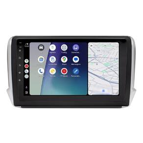 Central Multimídia Peugeot 208 e 2008 2017/2020 Svart Tela de 9" 2GB de RAM Android Auto e Carplay + Câmera de ré