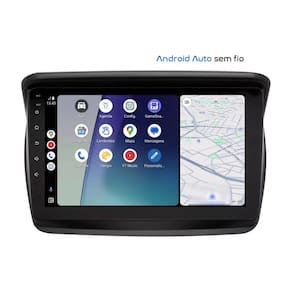 Central Multimídia L200 2007 2008 2009 2010 2011 2012 2013 2014 2015 2016 2017 Svart Tela de 9" 2GB de RAM Android Auto e Carplay + Câmera de ré
