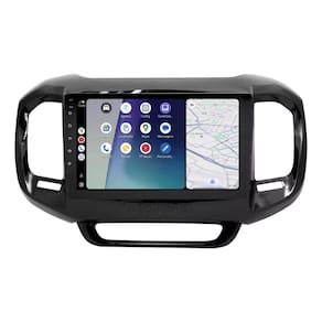 Central Multimídia Fiat Toro 2015 2016 2017 2018 2019 Black Piano Svart Tela de 9" 2GB de RAM Android Auto e Carplay + Câmera de ré