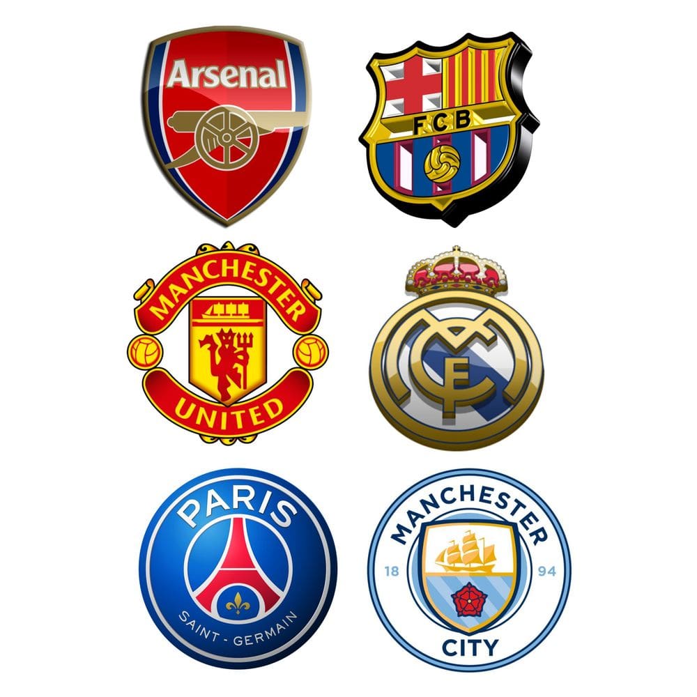 6 Tatuagens Temporaria Tema Times UEF