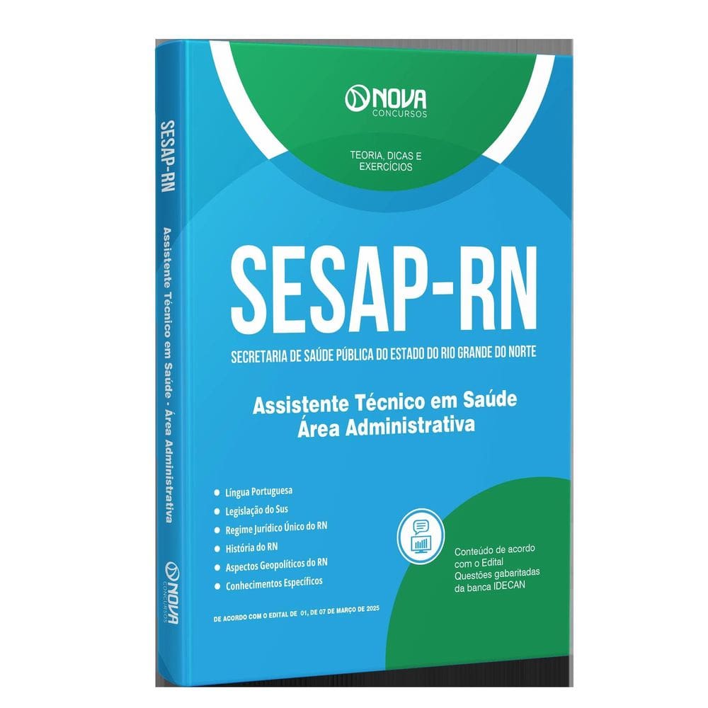 Apostila Sesap Rn 2025 Assistente Técnico Em Saúde Área: