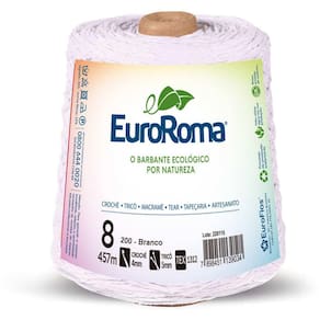 Barbante Colorido 600G 4/8 Fios 457M Branco