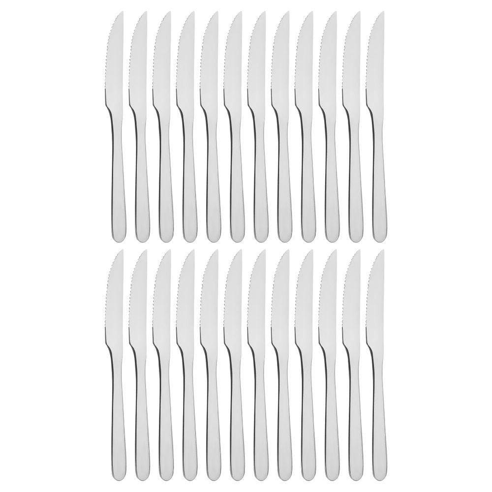 Kit 24 Facas De Mesa Churrasco Serra Tramontina Havaí Em Aço Inox
