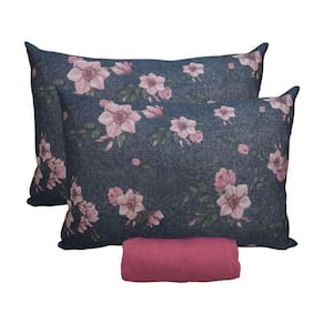 Jogo De Cama Casal Portallar Malha 100% Algodão Sevilha 3 Peças Rosa