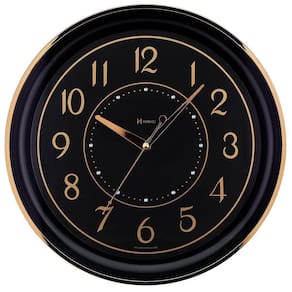 Relógio De Parede Silencioso Preto Dourado 35 Cm Dourado - Dourado