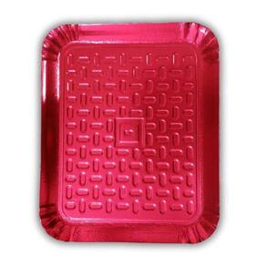 Bandeja Retangular De Papelão Revestido N-5 38cm X 31cm Cor Vermelho