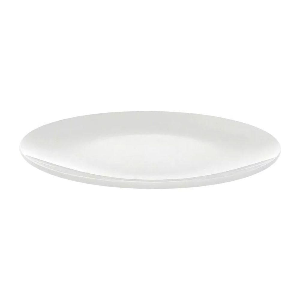 Kit 6 Pratos Sobremesa Tramontina Sophia Em Porcelana 21 Cm Branco