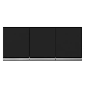 Armário Aéreo Andréia 120 Cm 3 Portas Preto Ajl