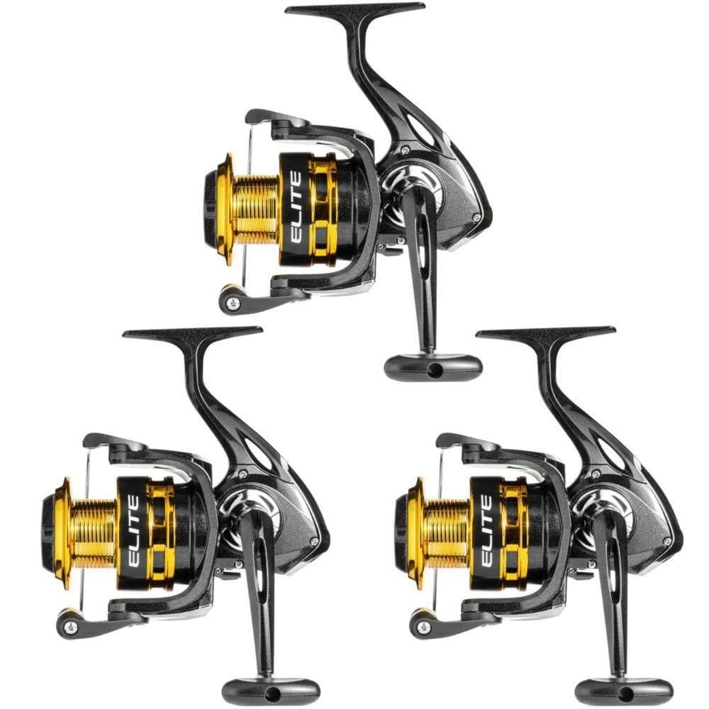 Kit 3 Molinete Marine Sports Elite 6000 Fd 4.1:1 Gold