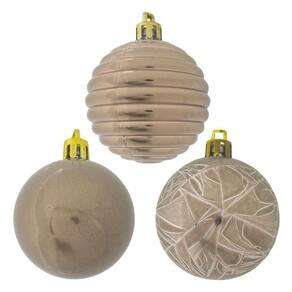 Bola De Natal Rose Gold Kit Mista 5cm - 20 Unidades