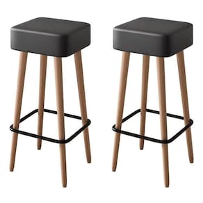 Kit 2 Banquetas Banco Alta Luxo Para Area Gourmet Cozinha Bar Balcao Bistro Courino Preto Eli Móveis E Decoração