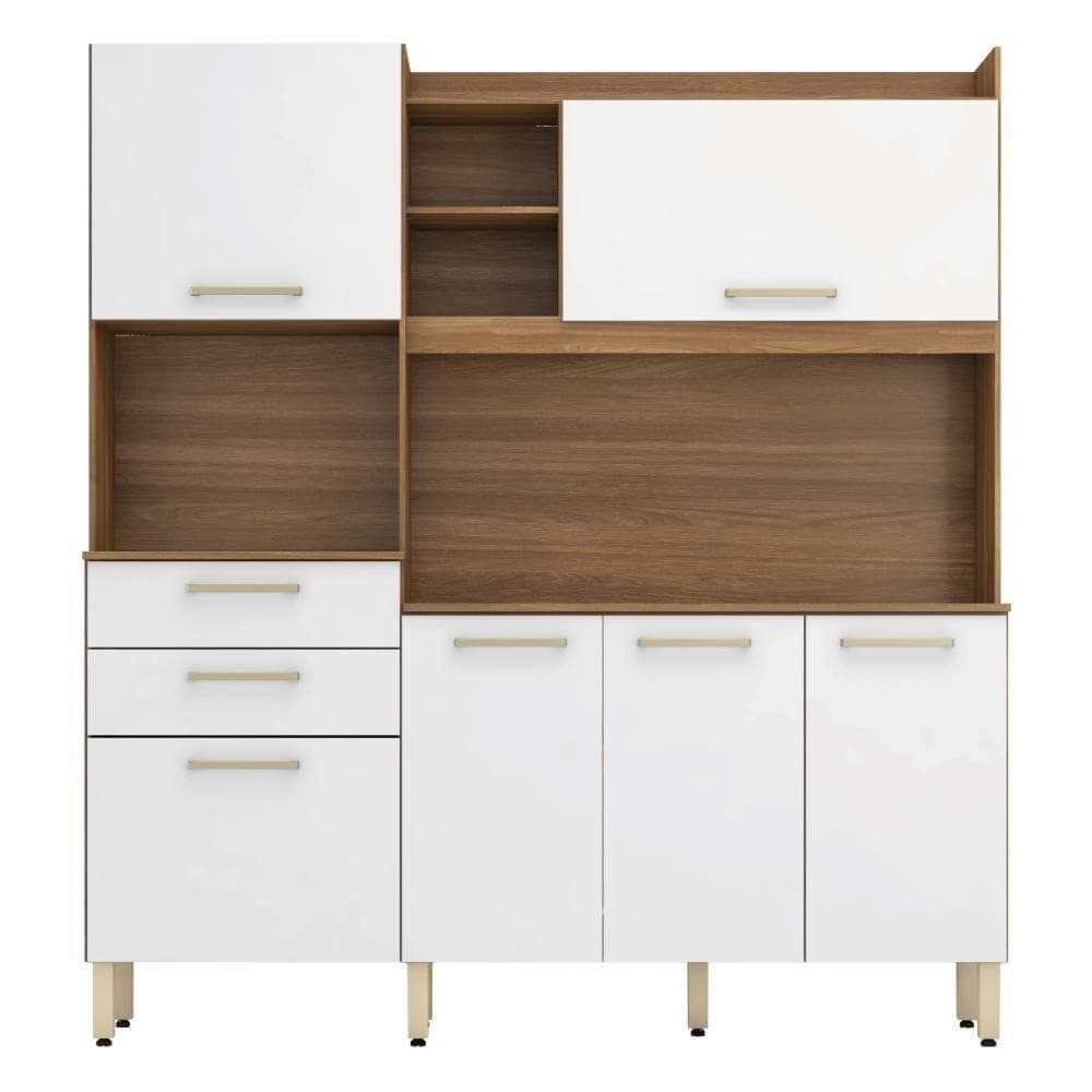 Armario De Cozinha Select Com 6 Portas E 2 Gavetas Amendola/branco