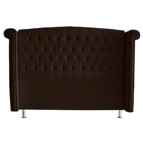Cabeceira De Cama Box Toquio Casal Queen 160 Cm Suede Marrom Eli Móveis E Decoração