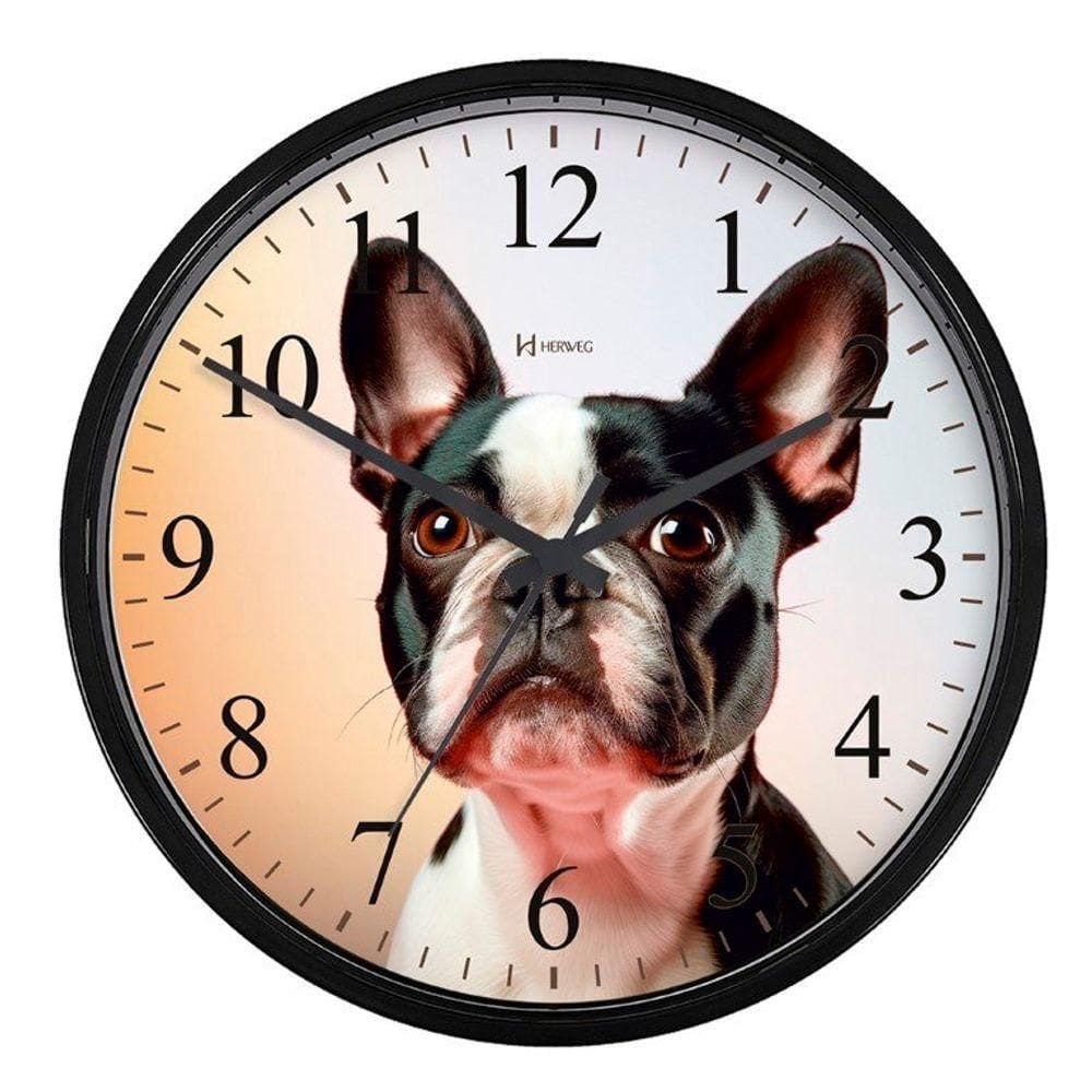 Relógio De Parede Quartz Herweg 22 Cm 660137 Preto - Preto