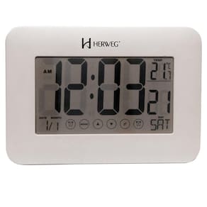 Relógio De Parede Mesa Despertador Digital Touch 2983 Branco - Branco