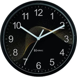 Relógio Parede Preto Tic Tac Redondo 26 Cm 660099