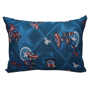 Fronha Portallar Malha Disney Marvel Avengers Estampada Capitão América 48cmx68cm Azul